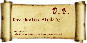 Davidovics Virág névjegykártya