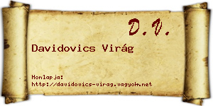 Davidovics Virág névjegykártya
