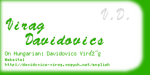 virag davidovics business card